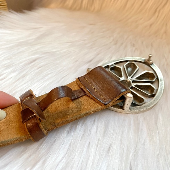 Orciani Soft Leather Belt Brown with Silver Buckle main image 6